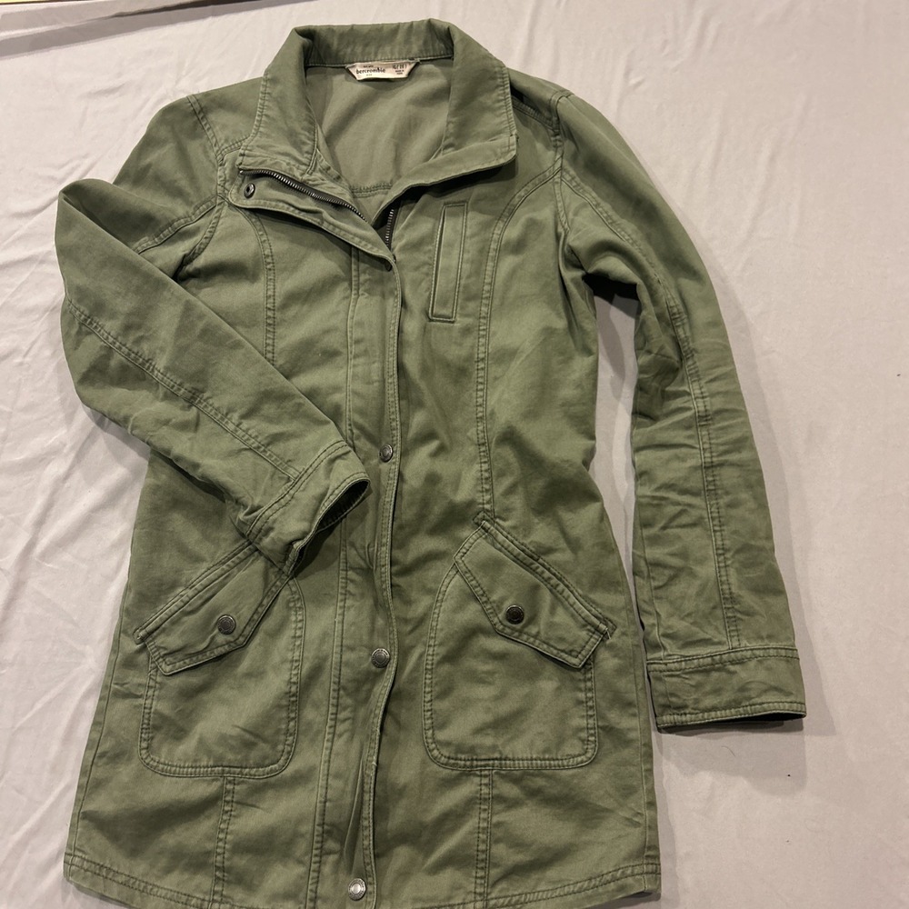 Abercrombie & Fitch Kids Girls‎ XL 16 Army Green Utility Field Jacket